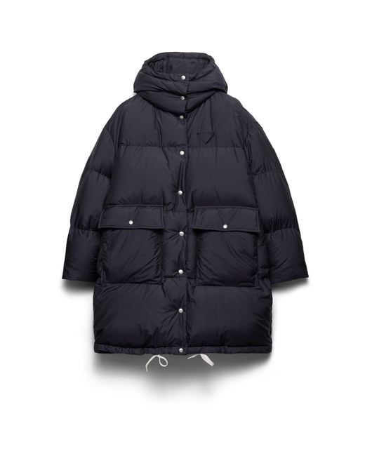 Prada Blue Soft Canvas Down Parka