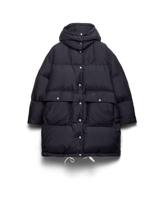 Prada Blue Soft Canvas Down Parka