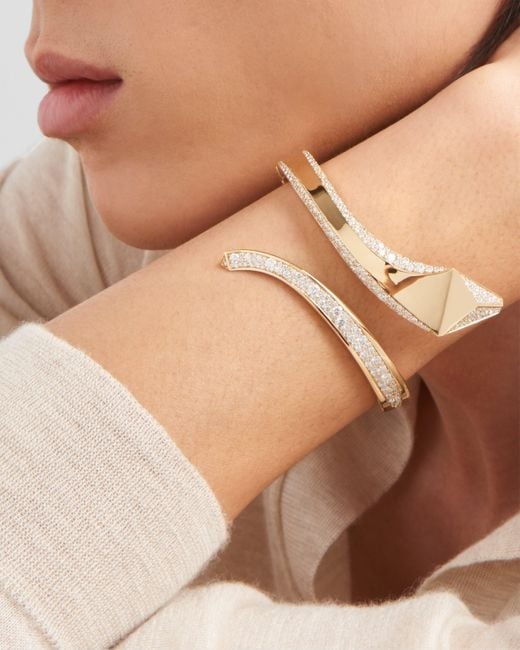 Prada White Eternal Snake Bracelet