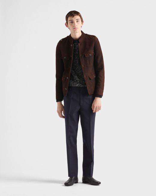 Prada Brown Suede Jacket for men