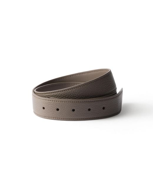 Prada Brown Leather Belt Strap for men