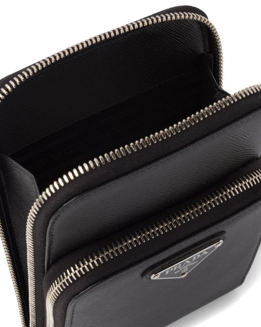 Prada Black Saffiano Leather Smartphone Case