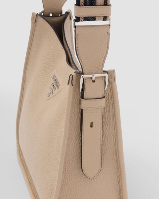 Prada Natural Leather Hobo Bag