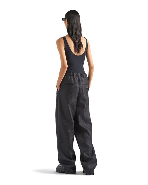 Prada Black Stretch Jersey Bodysuit