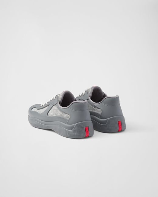 Prada America’S Cup Sneaker Aus Weichem Gummi Und Bike-Gewebe in Gray für Herren