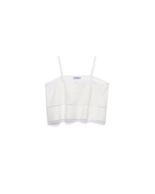 Prada White Linen Top