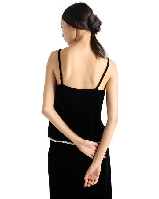 Prada Black Velvet Top