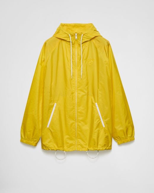 Prada Yellow Lightweight Re-Nylon Rain Jacket