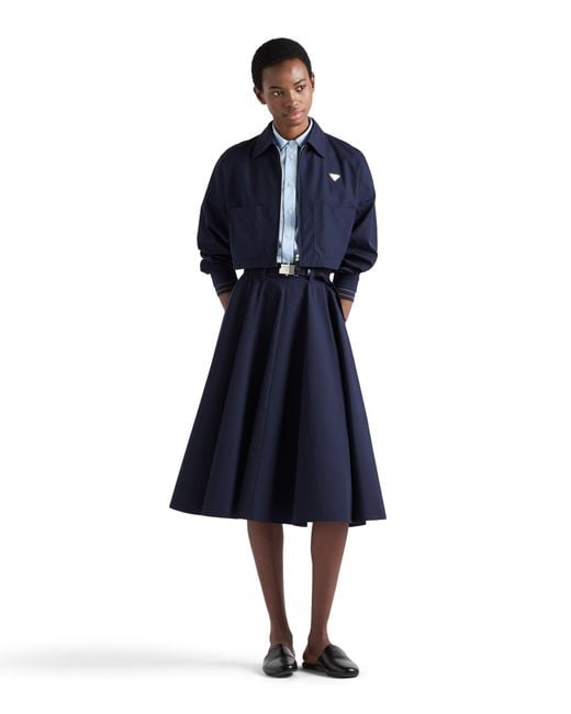 Prada Blue Short-Sleeved Poplin Shirt, Sky
