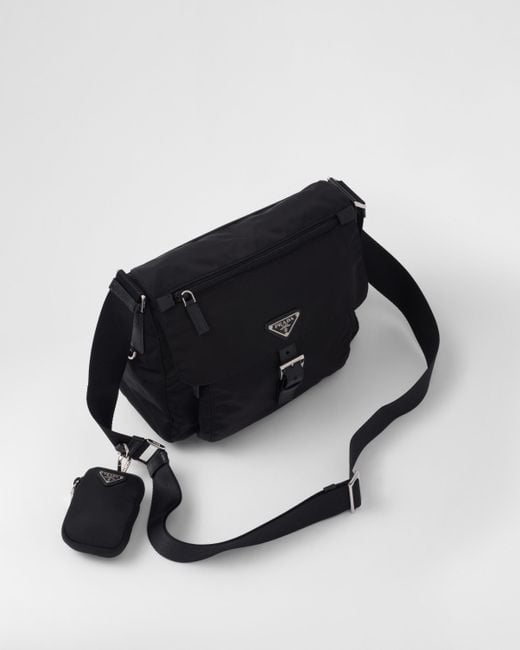 Borsa A Spalla Re-Nylon Con Logo di Prada in Black