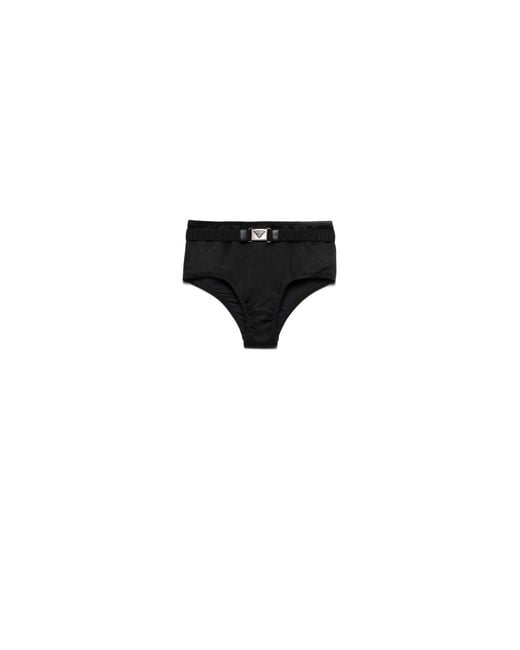 Bas De Bikini En Interlock, Femme, Taille Prada en coloris Black