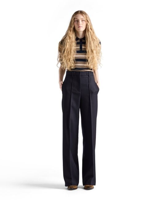 Polo De Algodón A Rayas, Mujer, Talla Prada de color Blue