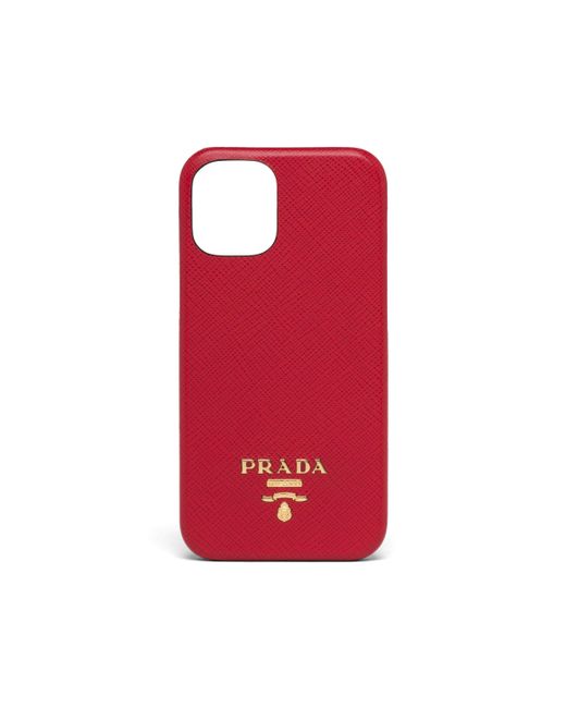 Cover In Saffiano Per Iphone 12 Mini di Prada in Red
