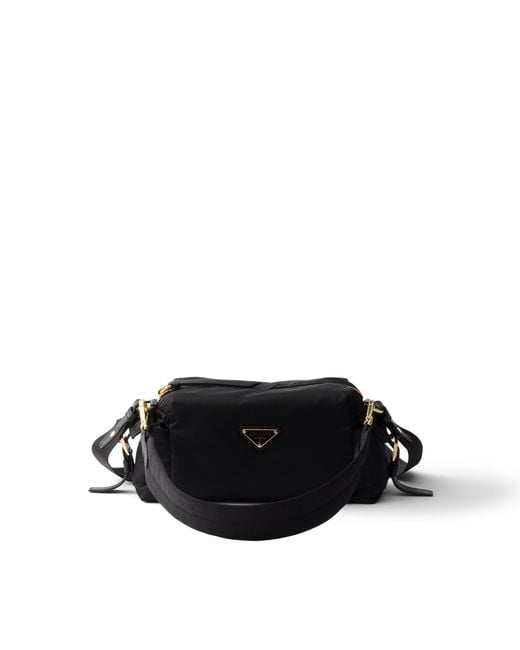 Prada Black Explore Small Re-Nylon And Leather Shoulder Bag