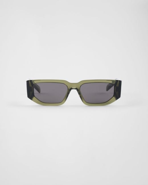 Prada Gray Sunglasses With The Triangle Logo for men