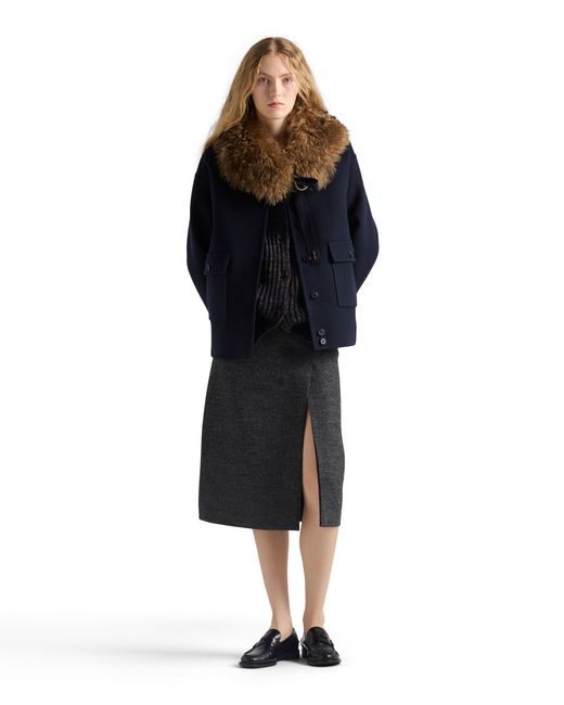 Prada Blue Double Cashwool Jacket
