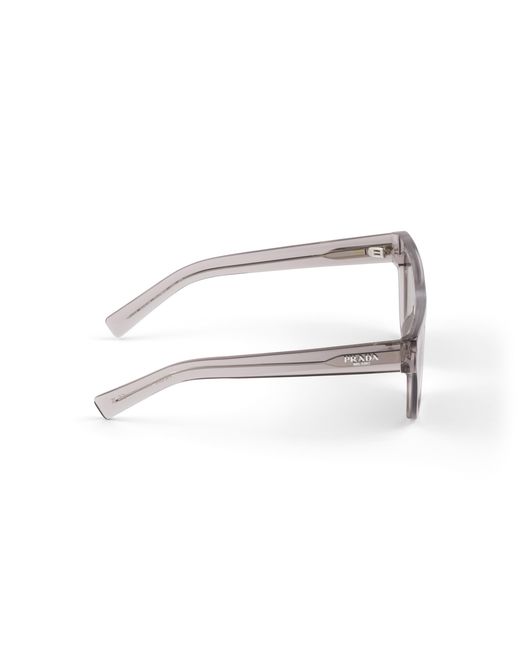 Prada Gray Sunglasses With Logo for men