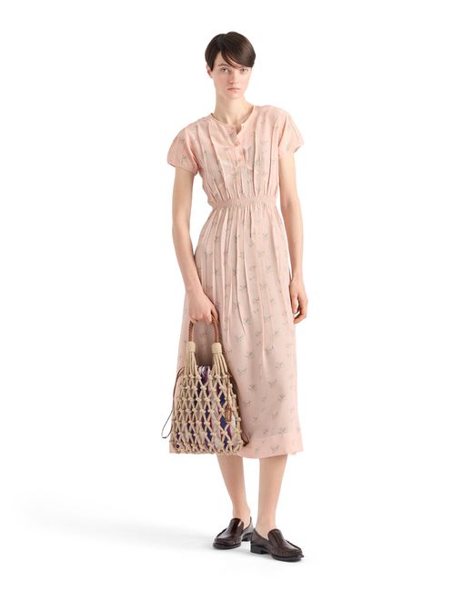 Prada Multicolor Noué Medium Cotton Macramé Bag