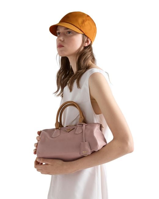 Prada Pink Evasion Small Leather Top-Handle Bag