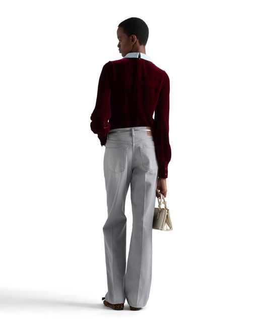 Prada Red Velvet Top