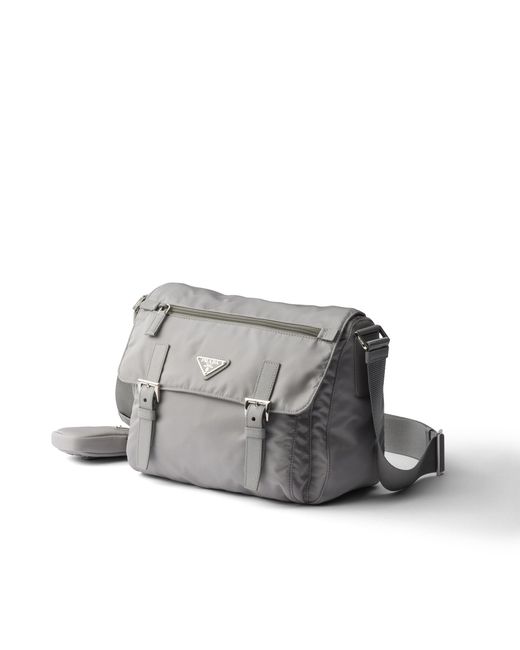 Prada Gray Re-Nylon Shoulder Bag