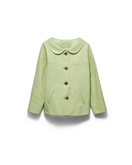 Prada Green Nappa Leather Jacket