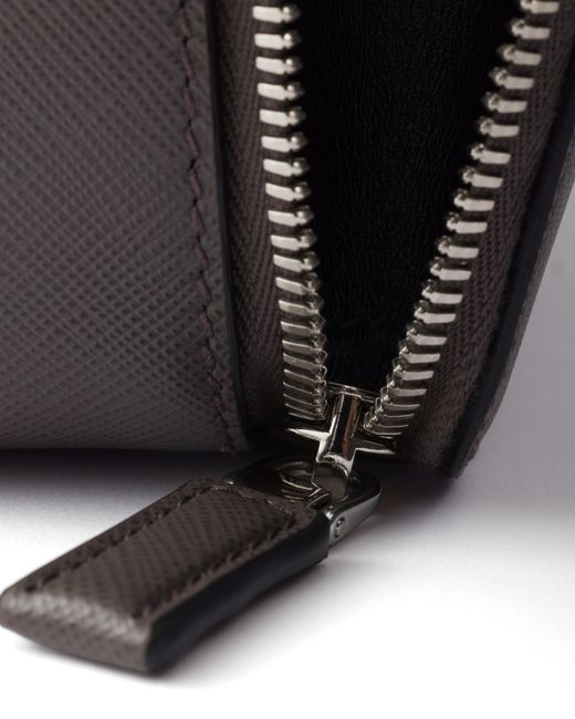 Prada Black Brique Medium Saffiano Leather Bag for men