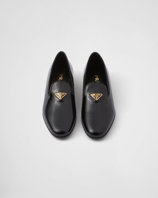 Prada Black Patent Leather Loafers