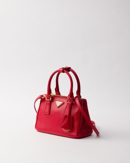 Borsa Galleria Micro di Prada in Red