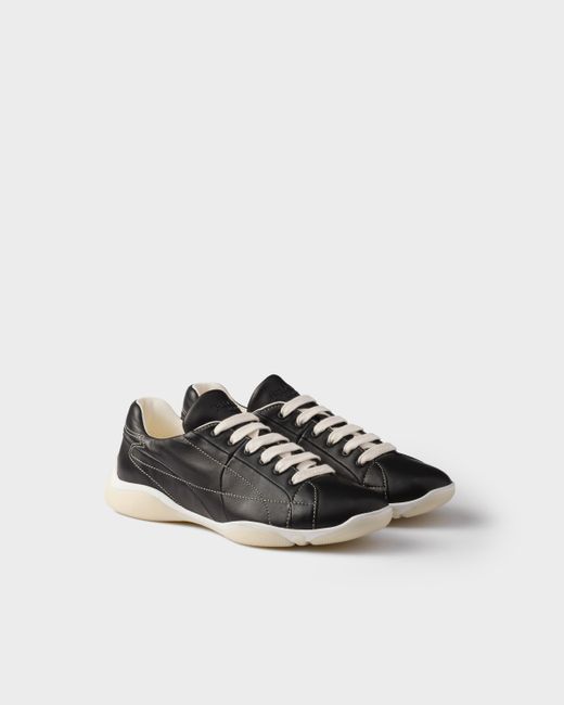 Prada White Nappa Leather Sneakers for men