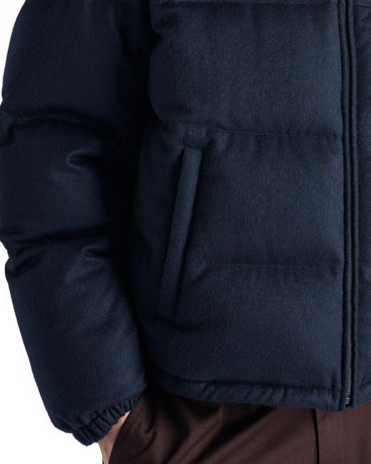 Cashmere quilted down jacket Prada de hombre de color Blue