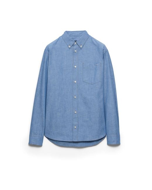 Prada Blue Chambray Shirt for men