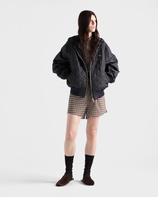 Prada Blue Lightweight, Quilted Re-Nylon Jacket