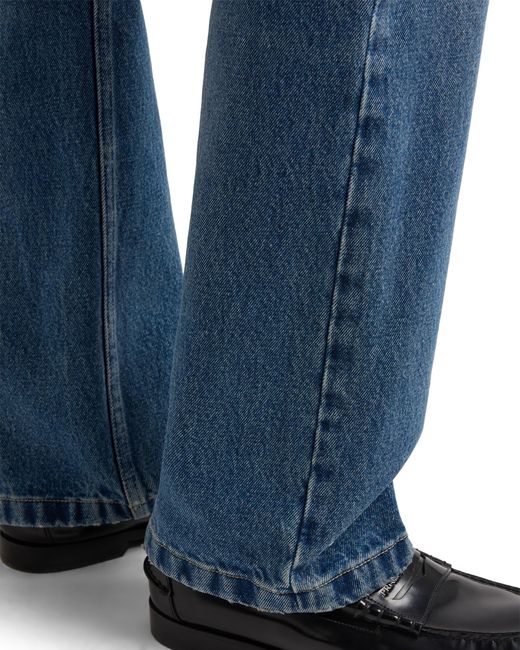 Prada Blue Regular Washed Denim Jeans for men