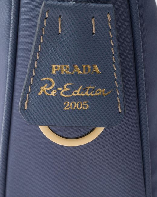 Prada Blue Re-Edition 2005 Re-Nylon And Saffiano Mini Bag