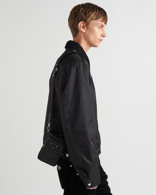 Prada Black Re-Nylon Smartphone Case for men