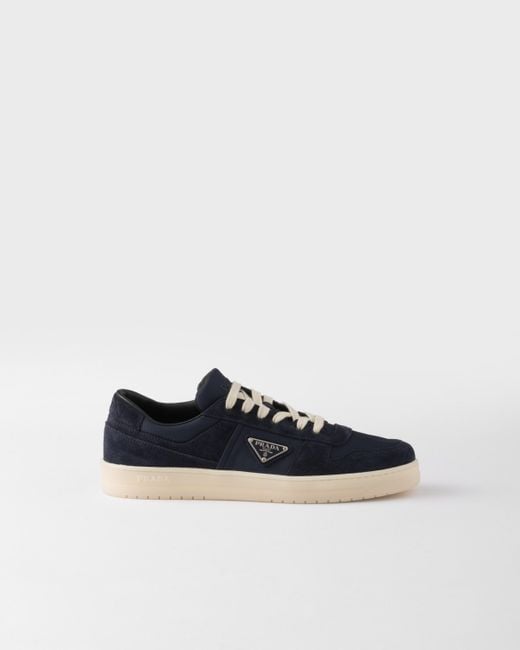 Sneakers Downtown En Re-Nylon Et Veau Velours Prada pour homme en coloris Blue