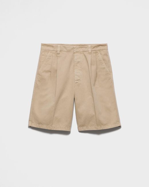 Prada Natural Cotton Bermudas for men