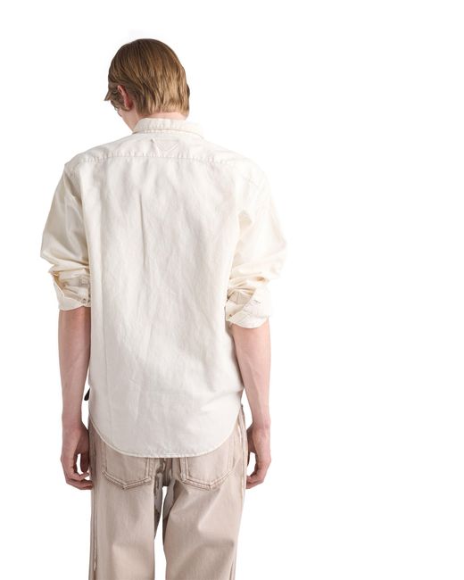 Prada White Chambray Shirt, Ecru for men