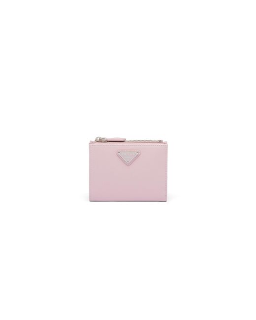 Prada Pink Small Saffiano Leather Wallet