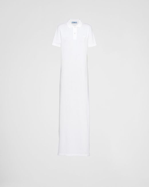 Prada White Piqué Midi-dress