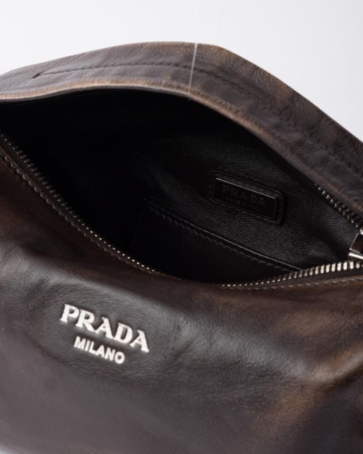 Prada Brown Nappa Leather Shoulder Bag for men