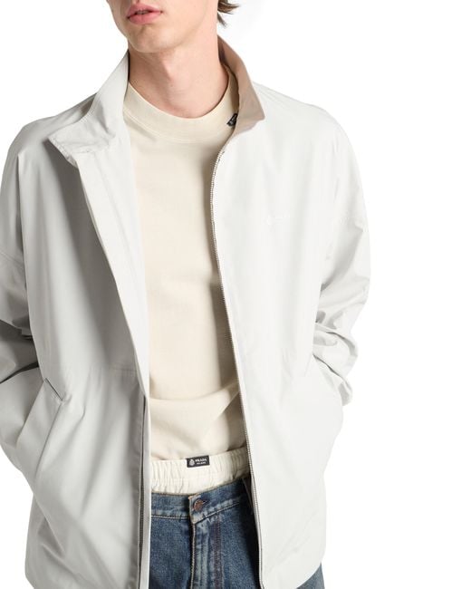 Prada White Technical Fabric Jacket, Chalk for men