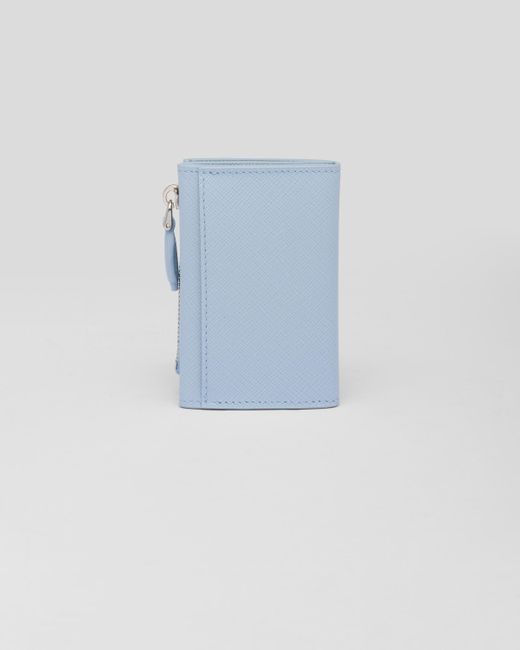 Prada Blue Saffiano Leather Card Holder