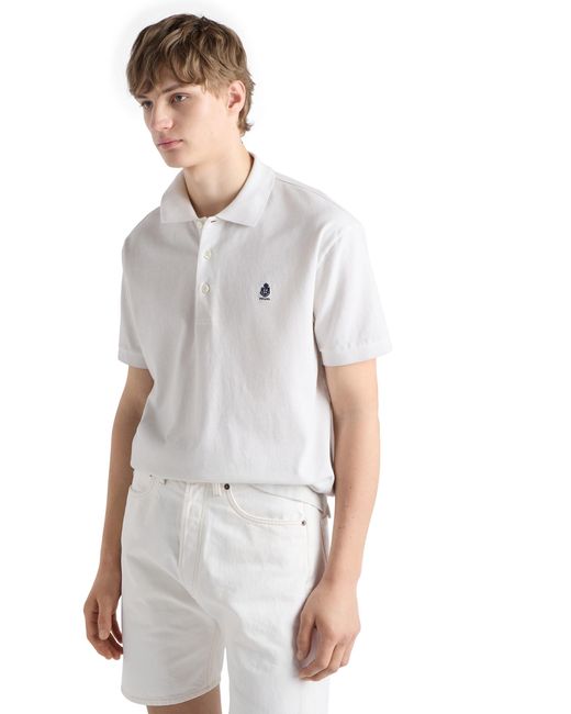 Prada White Old Denim Bermudas for men