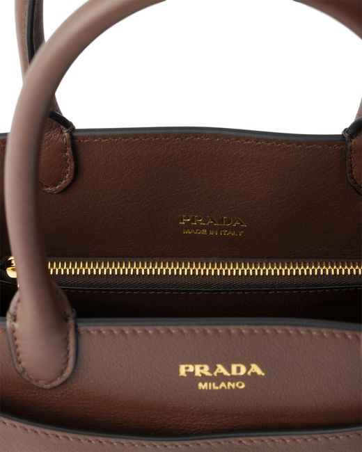Prada Brown Prelude Large Leather Handbag