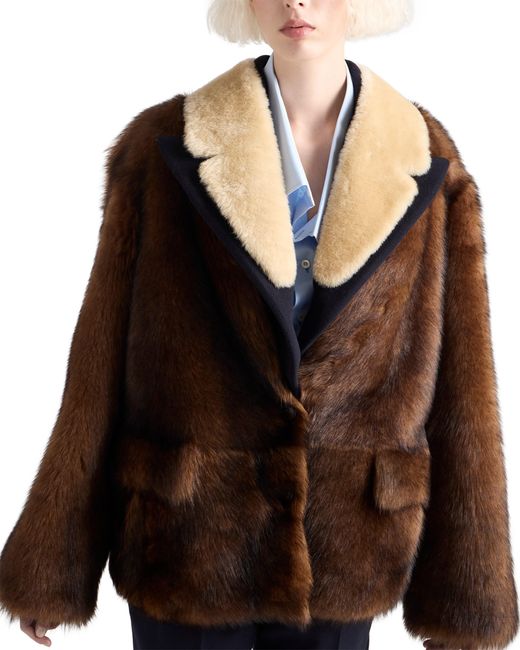 Prada Brown Shearling Jacket
