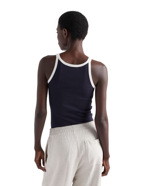 Prada Blue Ribbed Knit Tank Top