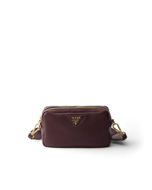 Prada Brown Small Leather Shoulder Bag