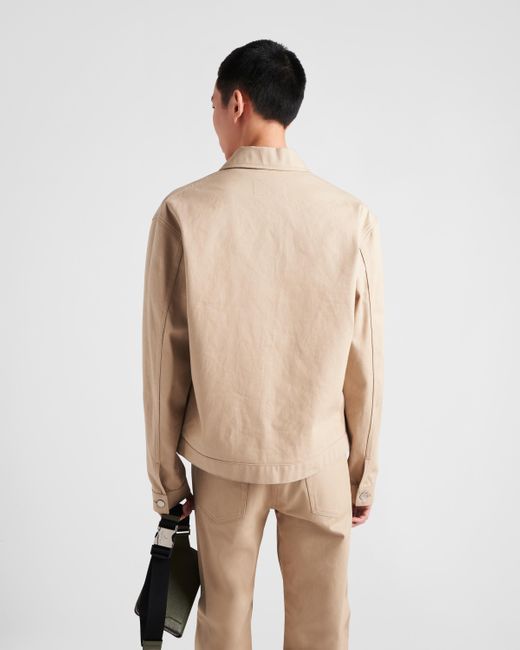 Prada Natural Denim Blouson Jacket for men